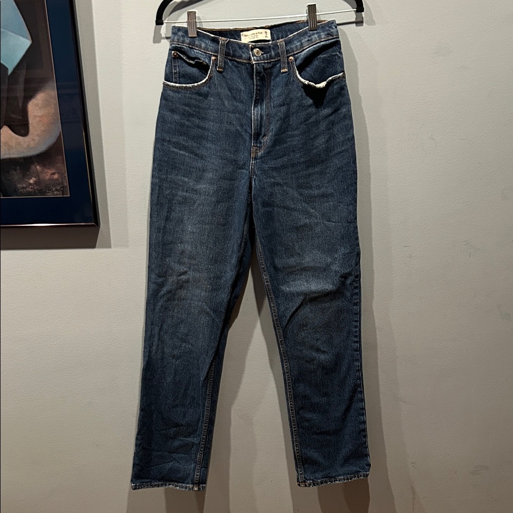 Abercrombie & Fitch Dark Blue 90s Straight Jeans - curve love